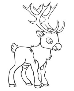 Tô màu Con Tuần Lộc Dễ Thương giúp bé rèn luyện khả năng tô màu