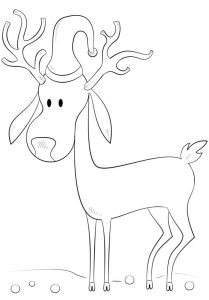 Tô màu Con Tuần Lộc Đơn Giản dễ thương cho bé