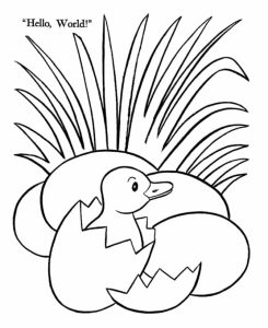 Tô màu Con Vịt Con Mới Nở dễ thương cho bé