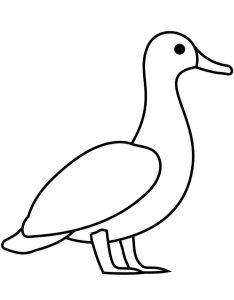 Tô màu Con Vịt Đơn Giản cho bé tập tô