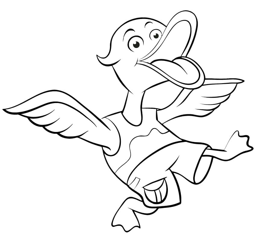 Tô màu Con Vịt Hài Hước 1 Tô màu Con Vịt Hài Hước dễ thương cho bé