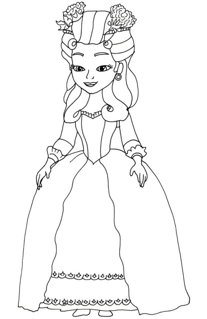 Tô màu Công Chúa Amber Lộng Lẫy 1 Tô màu Công Chúa Amber Lộng Lẫy dễ thương cho bé