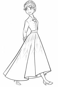 Tô màu Công Chúa Anna Dễ thương dễ thương cho bé