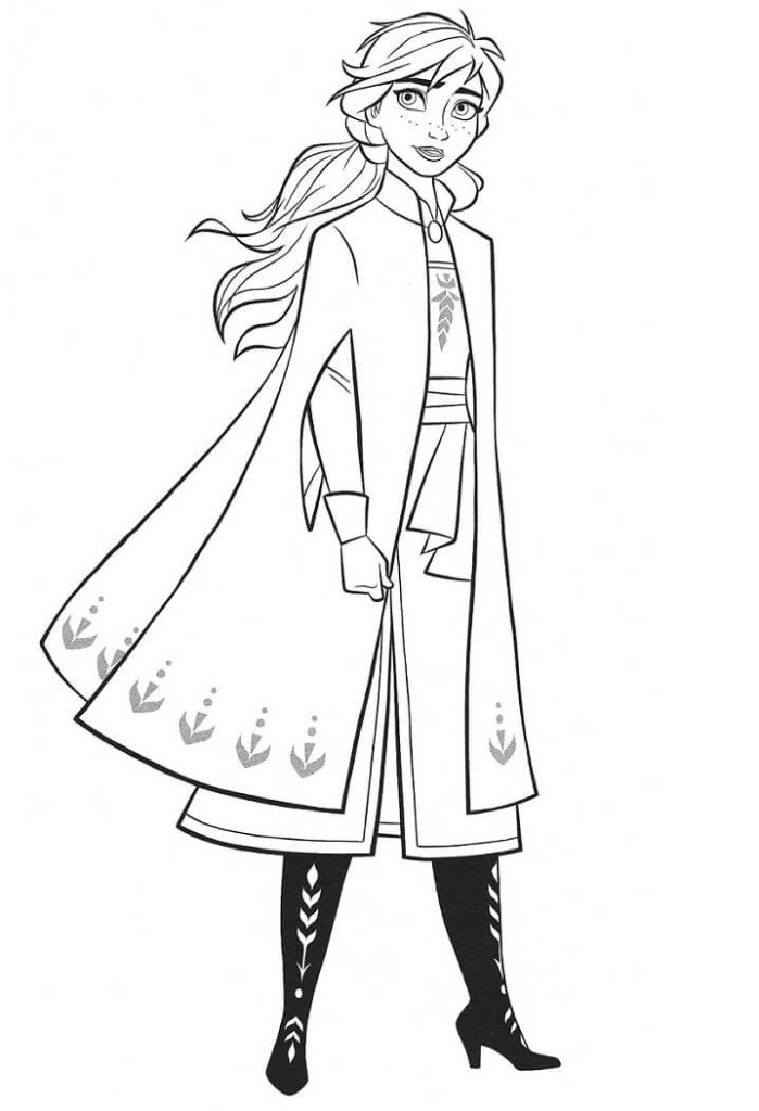 Tô màu Công Chúa Anna Mạnh Mẽ 1 Tô màu Công Chúa Anna Mạnh Mẽ giúp bé rèn luyện khả năng tô màu