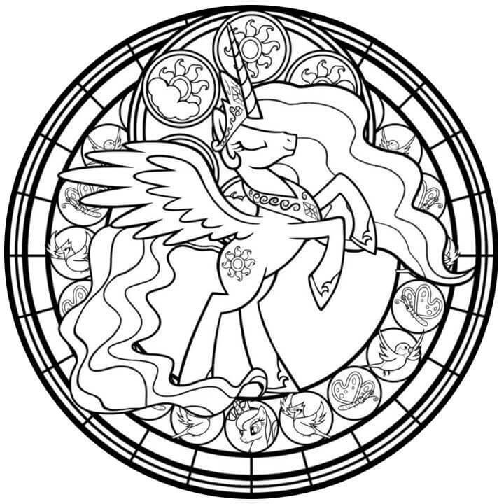 Tô màu Công Chúa Celestia Huyền Bí 1 Tô màu Công Chúa Celestia Huyền Bí cho bé tập tô