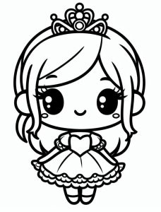 Tô màu Công Chúa Chibi Bé Nhỏ giúp bé rèn luyện khả năng tô màu