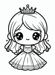 Tô màu Công Chúa Chibi Đáng Yêu giúp bé rèn luyện khả năng tô màu