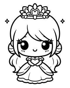 Tô màu Công Chúa Chibi Dễ Thương Nhất giúp bé rèn luyện khả năng tô màu