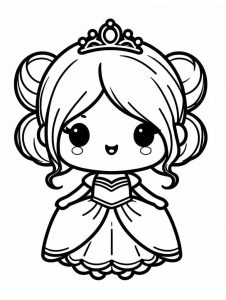 Tô màu Công Chúa Chibi Nhỏ Đáng Yêu giúp bé rèn luyện khả năng tô màu