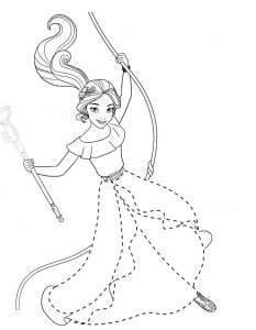 Tô màu Công Chúa Elena Đu Dây dễ thương cho bé