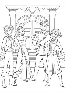 Tô màu Công Chúa Elena và Bạn Bè dễ thương cho bé