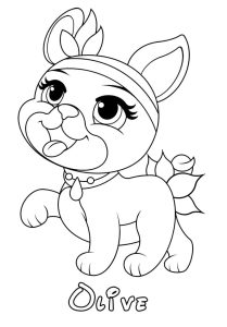 Tô màu Công Chúa Olive cho bé tập tô