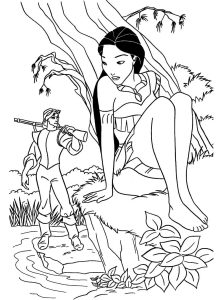 Tô màu Công Chúa Pocahontas Lẩn Trốn giúp bé rèn luyện khả năng tô màu