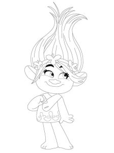 Tô màu Công Chúa Poppy Thân Thiện dễ thương cho bé