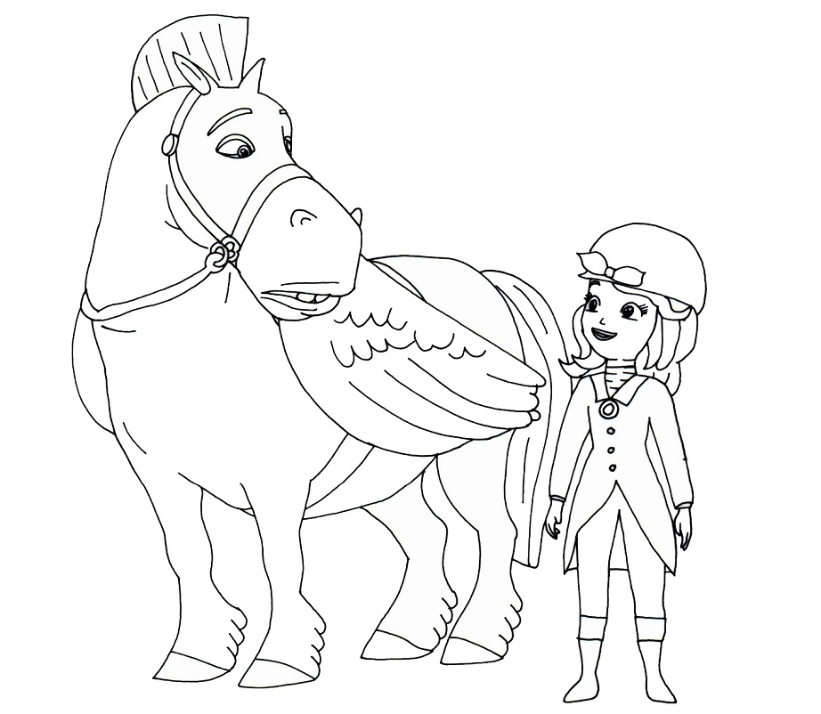 Tô màu công chúa sofia cưỡi ngựa 1 Tô màu công chúa sofia cưỡi ngựa dễ thương cho bé