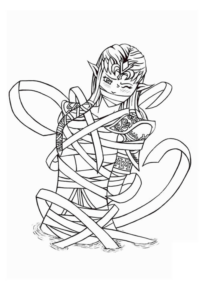 Tô màu Công Chúa Zelda Bị Bắt Giữ 1 Tô màu Công Chúa Zelda Bị Bắt Giữ dễ thương cho bé