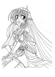 Tô màu Công Chúa Zelda Xinh Xắn giúp bé rèn luyện khả năng tô màu