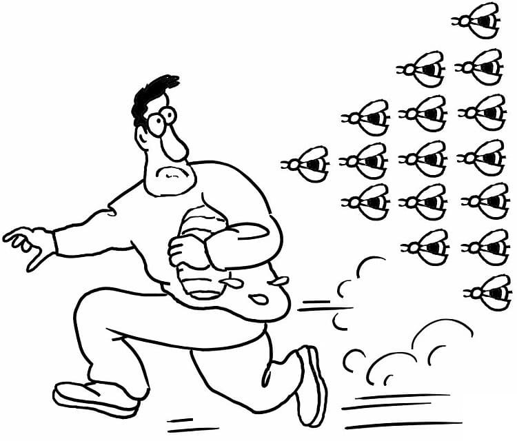 Tô màu Đàn Ong Giận Dữ 1 Tô màu Đàn Ong Giận Dữ dễ thương cho bé