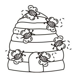 Tô màu Đàn Ong và Tổ Ong dễ thương cho bé