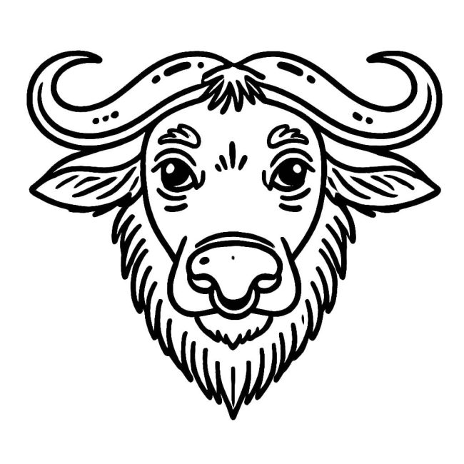 Tô màu Đầu Con Trâu giúp bé rèn luyện khả năng tô màu