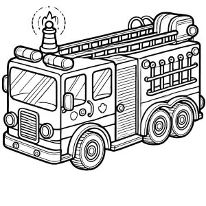 Tô màu Đèn Cảnh Báo Xe Cứu Hỏa giúp bé rèn luyện khả năng tô màu