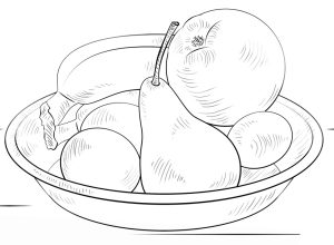 Tô màu đĩa hoa quả giúp bé rèn luyện khả năng tô màu