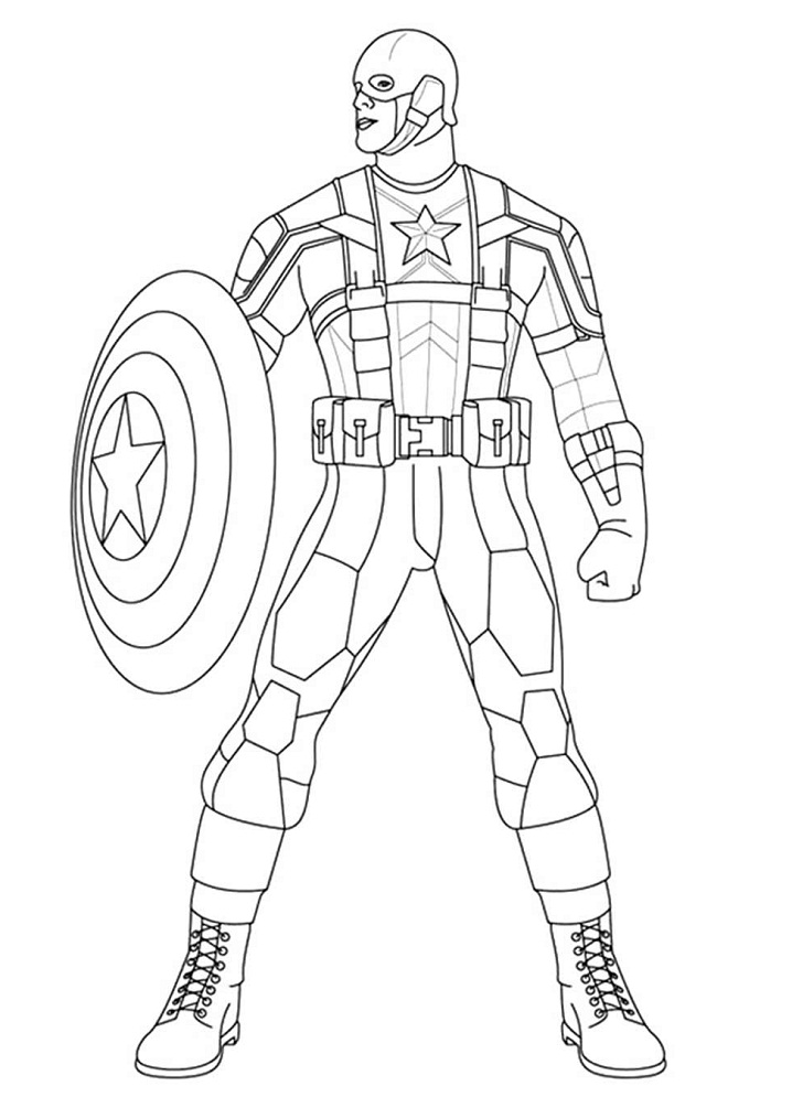 Tô màu đội trưởng mĩ 1 Tô màu đội trưởng mĩ giúp bé rèn luyện khả năng tô màu