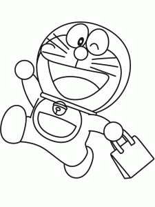 Tô màu doraemon đi mua sắm giúp bé rèn luyện khả năng tô màu