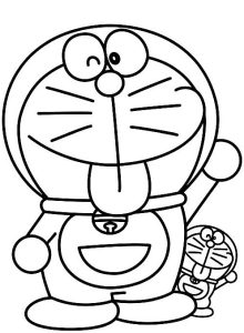 Tô màu doraemon to và nhỏ giúp bé rèn luyện khả năng tô màu