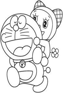 Tô màu doraemon và dorami dễ thương cho bé
