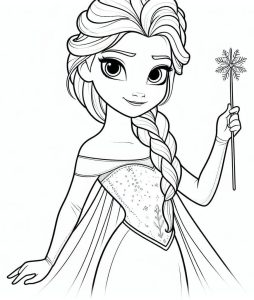 Tô màu Elsa Rất Đẹp giúp bé rèn luyện khả năng tô màu