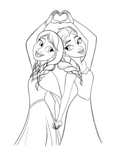 Tô màu Elsa và Anna Thân Thiết giúp bé rèn luyện khả năng tô màu