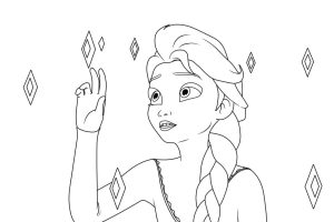 Tô màu Elsa và Phép Thuật giúp bé rèn luyện khả năng tô màu