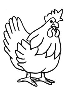 Tô màu Gà Mái Dễ Thương dễ thương cho bé