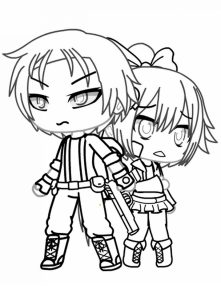 Tô màu Gacha Life 11 cho bé tập tô