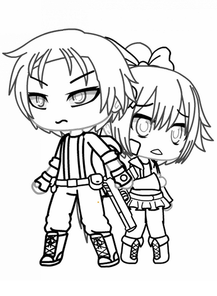 Tô màu Gacha Life 11 1 Tô màu Gacha Life 11 cho bé tập tô