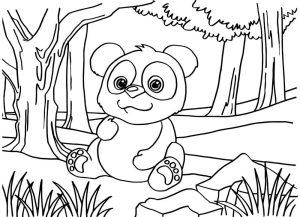 Tô màu Gấu Trúc Đáng Yêu Mỉm Cười giúp bé rèn luyện khả năng tô màu