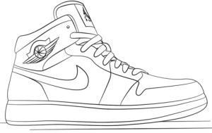 Tô màu giày bóng rổ air jordan 1 dễ thương cho bé