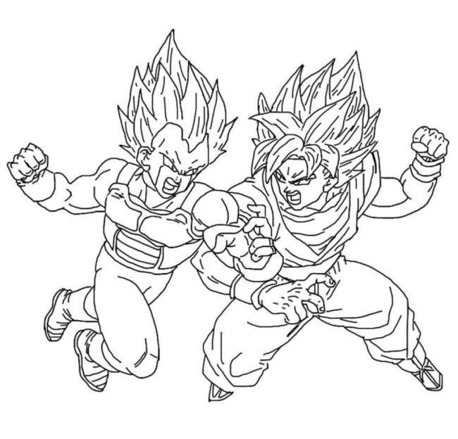 Tô màu Goku Chiến Đấu giúp bé rèn luyện khả năng tô màu