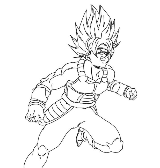 Tô màu Goku Rất Giận Dữ cho bé tập tô