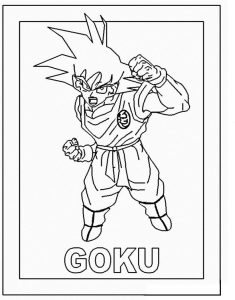 Tô màu Goku Tức Giận cho bé tập tô