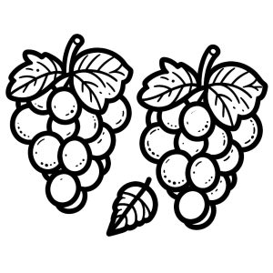 Tô màu Hai Chùm Nho dễ thương cho bé