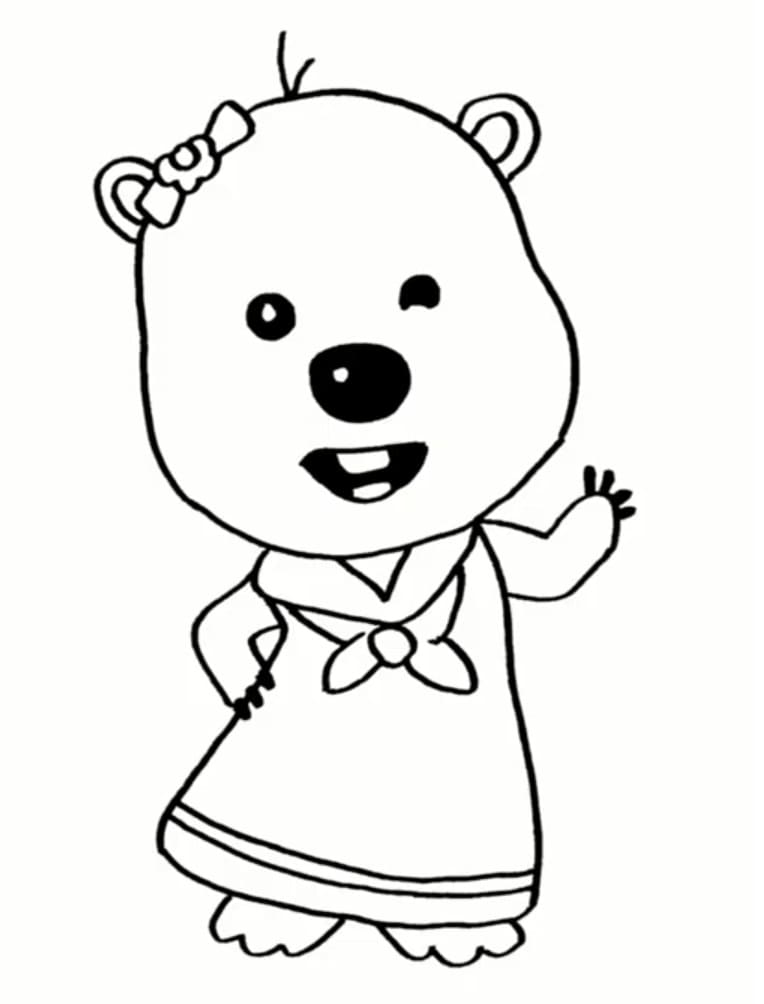 Tô màu Hải Ly Loopy Cute 1 Tô màu Hải Ly Loopy Cute dễ thương cho bé