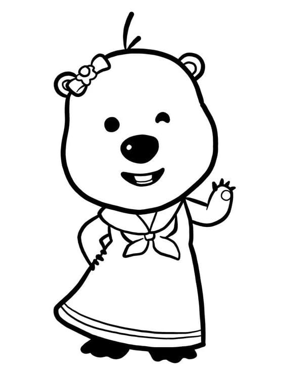 Tô màu Hải Ly Loopy Đáng Yêu 1 Tô màu Hải Ly Loopy Đáng Yêu cho bé tập tô