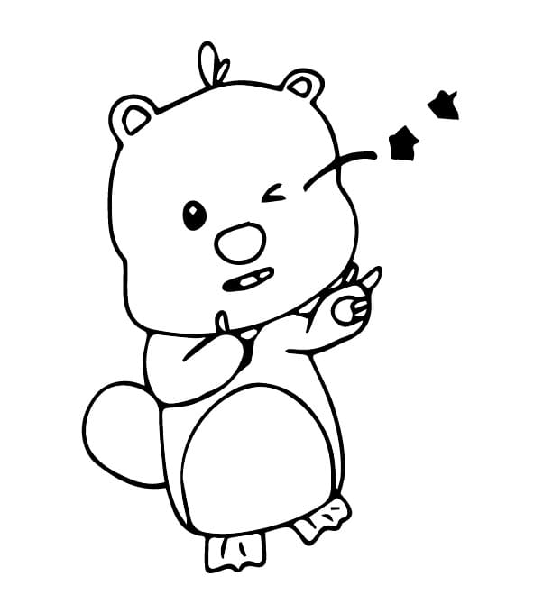 Tô màu Hải Ly Loopy Vui Nhộn 1 Tô màu Hải Ly Loopy Vui Nhộn cho bé tập tô