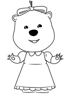 Tô màu Hải Ly Loopy Xinh Xắn cho bé tập tô