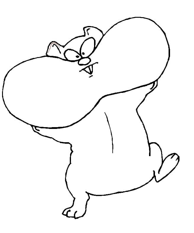 Tô màu Hamster Hài Hước 1 Tô màu Hamster Hài Hước cho bé tập tô