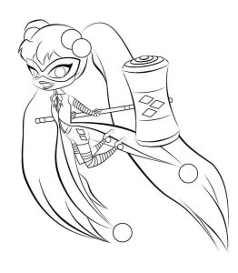 Tô màu Harley Quinn Cute giúp bé rèn luyện khả năng tô màu