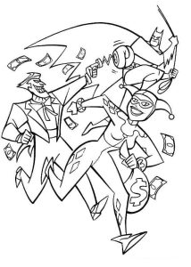 Tô màu Harley Quinn và Joker giúp bé rèn luyện khả năng tô màu