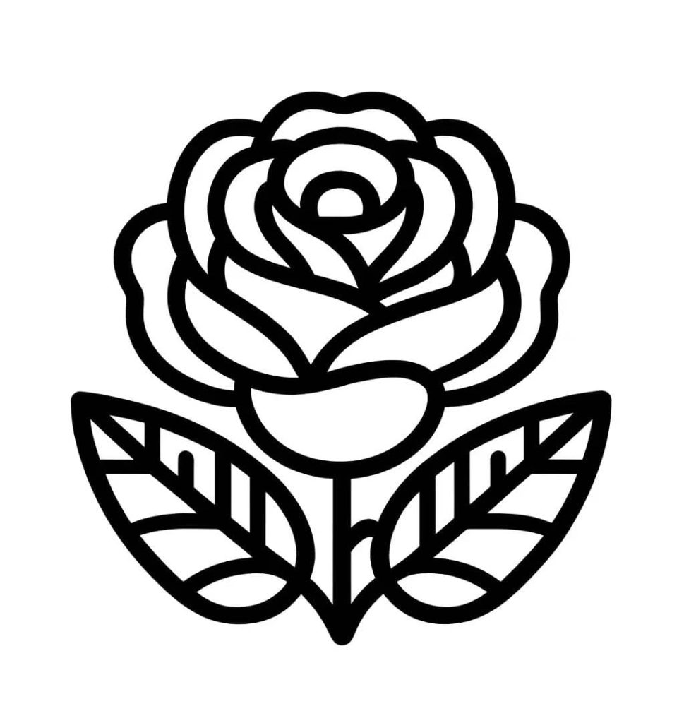Tô màu Hoa Hồng Đơn Giản 1 Tô màu Hoa Hồng Đơn Giản giúp bé rèn luyện khả năng tô màu